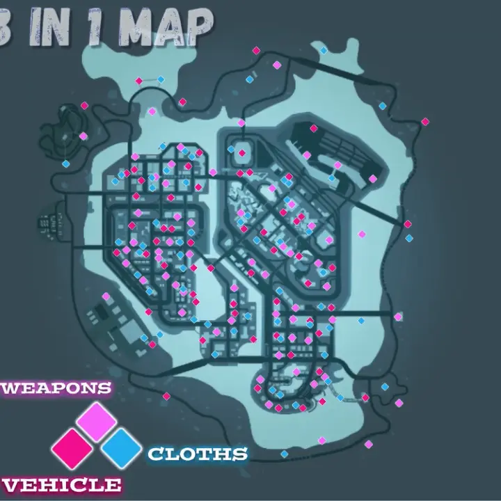 Gangstar Vegas original map